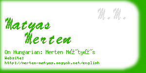 matyas merten business card